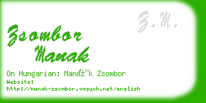 zsombor manak business card